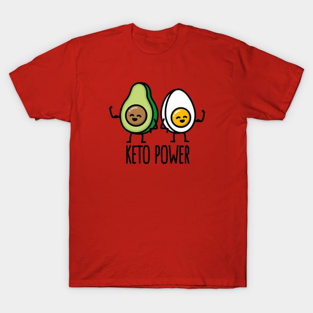 Keto Power Egg Avocado Ketogenic Ketosis Gift idea T-Shirt by LaundryFactory